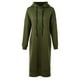 thumbnail image 4 of Las nuevas mujeres sueltan el vestido largo con capucha de la sudadera Los bolsillos sólidos la Irfora Vestido, 4 of 7