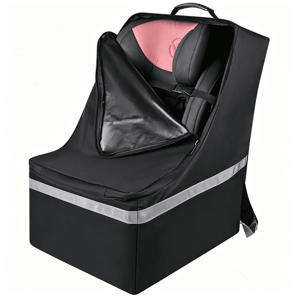 RIONIMA Heavy Duty Padded Car Seat Travel Bag for Baby Car Seats, padded car seat travel bag Black