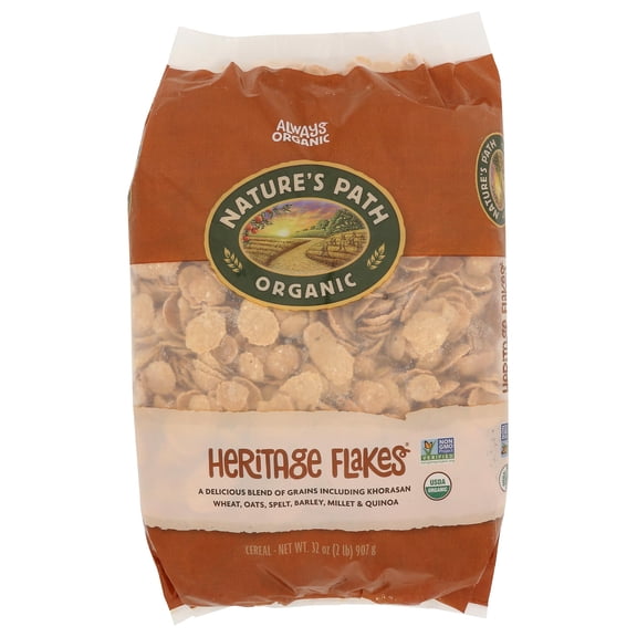 Nature's Path Organic Heritage Flakes Cereal, 32 oz Eco Pac Bags