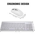 thumbnail image 4 of Wireless Keyboard and Mouse Combination, Cimetech Compact Full-size Wireless Keyboard and Mouse Set 2.4G Ultra-thin Fashion Design, Suitable for Windows, Computers, Desktops, PCs, Laptops-, 4 of 7