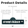 thumbnail image 2 of Storm Chaser Plastic Street Sign - 6 Inch X 18 Inch Gift Weather Adventure Tornado Nature Thrill Outdoors Science Fun Decor Explorer, 2 of 4