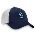 thumbnail image 3 of Men's Fanatics Deep Sea Blue/White Seattle Kraken Core Primary Logo Trucker Adjustable Hat, 3 of 4