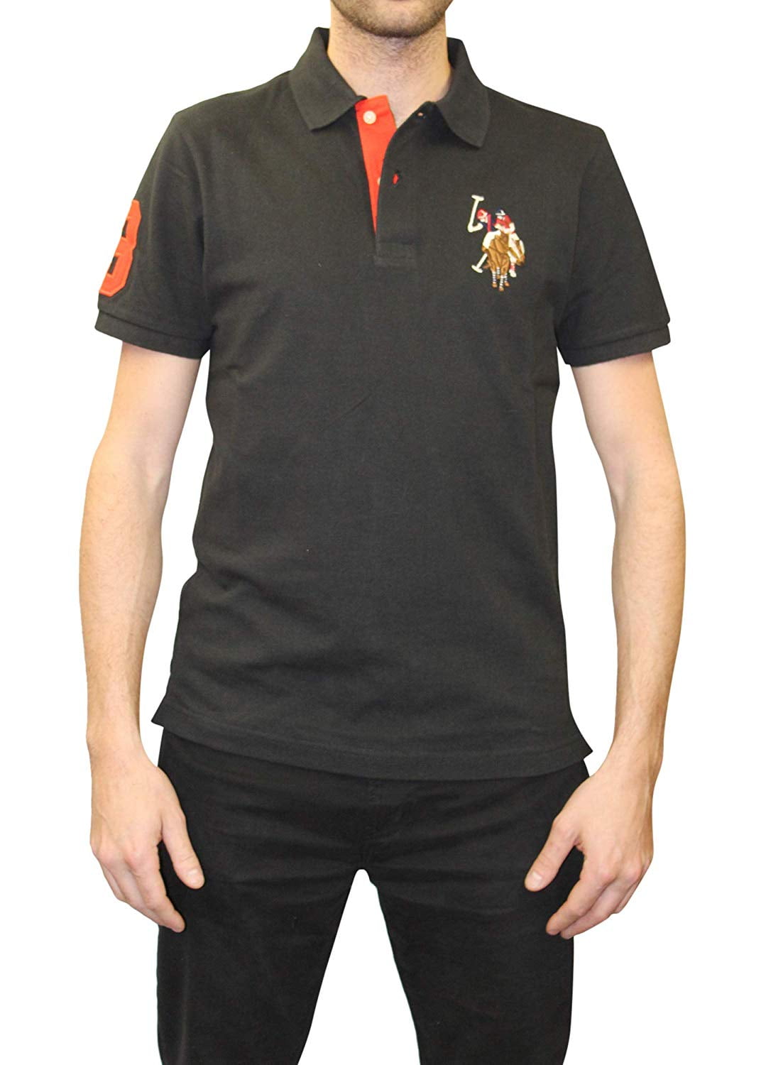 U.S. Polo Assn. Men's Short Sleeve Polo Shirt with Applique BKHT-S ...