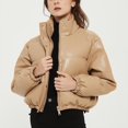 thumbnail image 2 of Women Winter Cropped Puffer Jacket Short Warm Quilted Coat Turtleneck Waterproof Lightweight Outerwear, 2 of 6