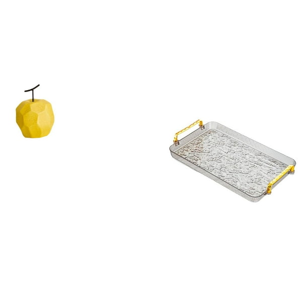 Escultura De Fruta De Porcelana, Adorno Coleccionable, Estatua De Mesa, Decoración Geométrica Para Festivales, Oficina, Plato De Postre, Bandeja Para Mesa De Café, Asa Para Servir,