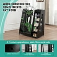 thumbnail image 7 of HUJHKIO Golf Bag Storage Organizer for Garage, Premium Wooden Golf Bags Rack with Wheels, Easy Assemble Golf Club Stand/Holder Suitable for Garage Home Simulator and Office, Black, 7 of 7