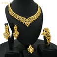 thumbnail image 2 of Saudi Women's Necklace Bracelet Earrings Four-piece Ring Set, 2 of 2