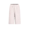 thumbnail image 4 of HKYNLAG Petite Capris for Women Knee Length Pull On Cotton Linen Capri Pants Striped Dressy Casual Straight Leg Elastic Waist Cropped Pants with Pockets Light pink M, 4 of 4