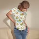 thumbnail image 3 of Balery Cute Frog Body de cuello redondo de manga corta para mujer Tops de manga corta Tops básicos-XX-Large, 3 of 7