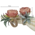 thumbnail image 5 of SPRING PARK 2Pcs Valentines Day Rose Napkin Rings- Napkin Holder Rings Designed with Rose Ornament for Romantic Wedding Anniversary Party Dining Table Settings Decor, 5 of 6