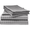 thumbnail image 1 of ELAINE KAREN 1800 Series - Soft Brushed Microfiber - Striped QUEEN Bed Sheet Set, Grey, 1 of 1