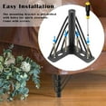 thumbnail image 5 of Lot de 4 pieds de meuble en métal 15 cm, pieds de plaque supérieure triangulaires, pieds de meubles de rechange robustes, pied de support pour canapé, lit, chaise, armoire, tiroir, table (noir), 5 of 5