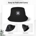 thumbnail image 3 of ZNDUO Sun Hat for Men/Women, Foldable Bucket Hat for Beach, Hiking, Garden, Safari, Fishing, Etc, Abstract Leaf Geometry Pattern, 3 of 8