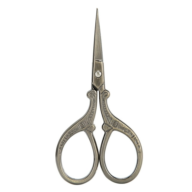 Cross-Stitch Scissor, Retro Scissor, Stainless Steel With Comfortable Handle For DIY Hand-Made Embroidery,Needlework Bronze