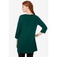 thumbnail image 2 of Woman Within Plus Size Perfect Three-Quarter-Sleeve Scoopneck Tunic, 2 of 6