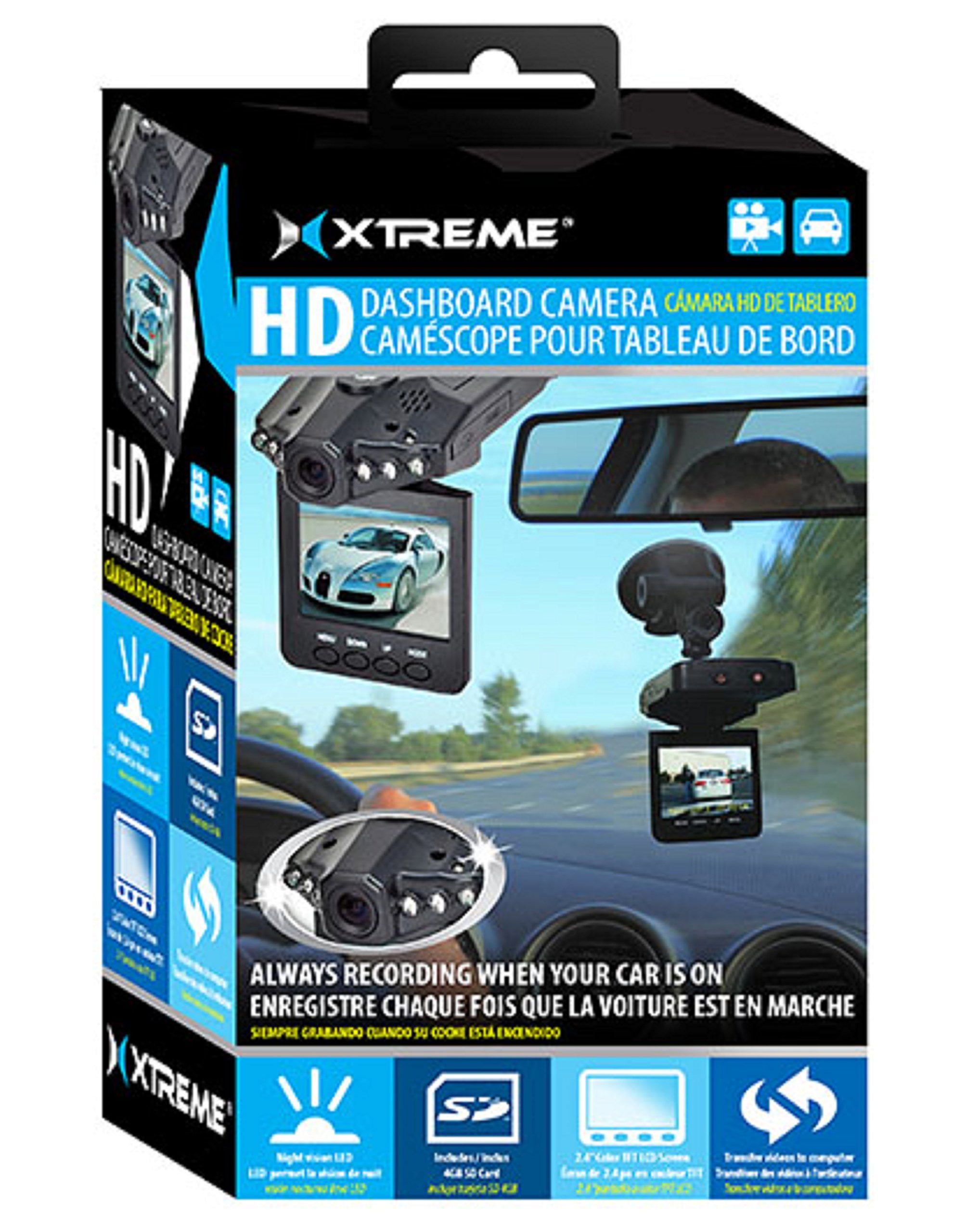 Beperken mate Opiaat Xtreme Cables Car Dash Camera with 4GB SD Card - Black - Walmart.com