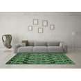 thumbnail image 3 of Ahgly Company Indoor Round Abstract Emerald Green Modern Area Rugs, 4' Round, 3 of 4