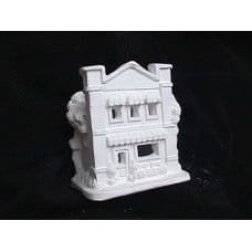 Painted Village - Plastercraft unpainted holiday village house use acrylic paints 4 awning house 4
