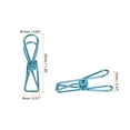 thumbnail image 2 of Uxcell 1" Small Metal Wire Clips Multi-Purpose Bag Clamps, Blue 45 Count, 2 of 5
