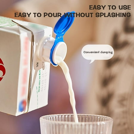 

SHAPERME 2 Pcs Milk Carton Pourer Drink Deflector Box Lid Box Juice Portable Hot F2