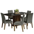 thumbnail image 1 of Juego de Comedor Madesa Mesa con Encimera y 6 Sillas Marrón/Negro/Silver, 1 of 10