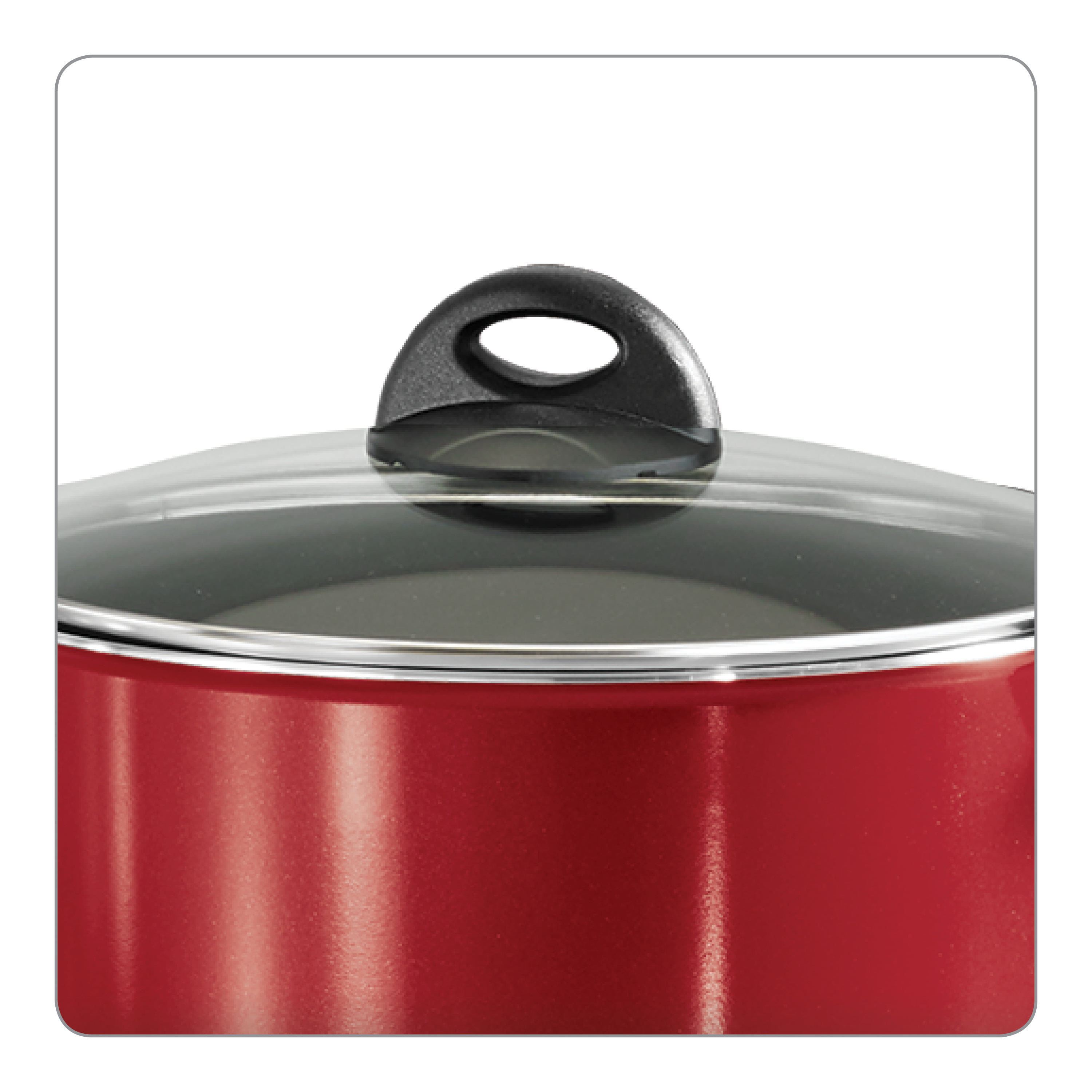 Tramontina Everyday 1 Qt Aluminum Nonstick Open Sauce Pan – Metallic Red 