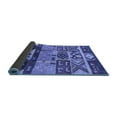 thumbnail image 2 of Ahgly Company Indoor Square Solid Blue Modern Area Rugs, 5' Square, 2 of 4