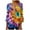 Multicolor Plus Size Blouse for Women_i, variant on CYMMPU Fall Trendy Shirts 3/4 Sleeve Tie Dye Blouses for Women Dressy Casual Spring Tunic Tops Loose Fit Button V Neck Flare Sleeve Pleated Dressy T-Shirts Multicolor S