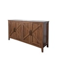 thumbnail image 6 of GAKMCIL Modern Freestanding Buffet Sideboard with 4 Doors & 4 open shelgves, Entryway Floor Storage Cabinet, Easy Maintenance for Living Room Bedroom Office Kitchen (Walnut) (59.06"L*15.75"W*31.50"H), 6 of 13