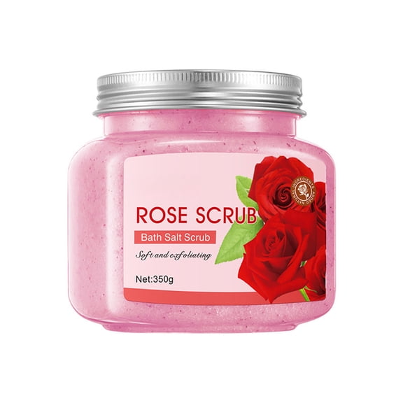 Yatlte Rose Body Exfoliator, Deep Cleaning Exfoliating Body Scrub, Moisturizing Nourishing Salt Rose Body Scrub