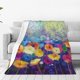 thumbnail image 1 of Fotbe Spring Flower Seasonal Manta de Franela Acolchonada con Estampado, Súper Suave y Esponjosa, Extra Grande para Sofá, Cama, Uso Todo el Año-50"x40", 1 of 7
