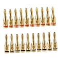 thumbnail image 4 of 20x Conector Banana Placa Dorada Conector Banana Accesorio de Aleación Conector de Audio Versátil 4 mm para Sistemas de Sonido Receptores de Video shamjiam Conector tipo banana, 4 of 8