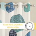 thumbnail image 6 of Abstract Geometric Kitchen Curtains Window Panels, Farmhouse Vintage Polka Dot Teal Blue Insulated Window Treatment Curtain, Grommet Curtains for Bedroom/Living Room/Bathroom, 2 Piece 42"Wx45"L, 6 of 8
