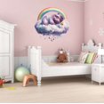 thumbnail image 2 of Cute Cartoon Hippo Sleeping on clouds Daycare Wall Art Sticker Designs Vinyl Stickers For Home House Walls Rooms Windows Bedroom Decoration Size (12x12 inch), 2 of 3