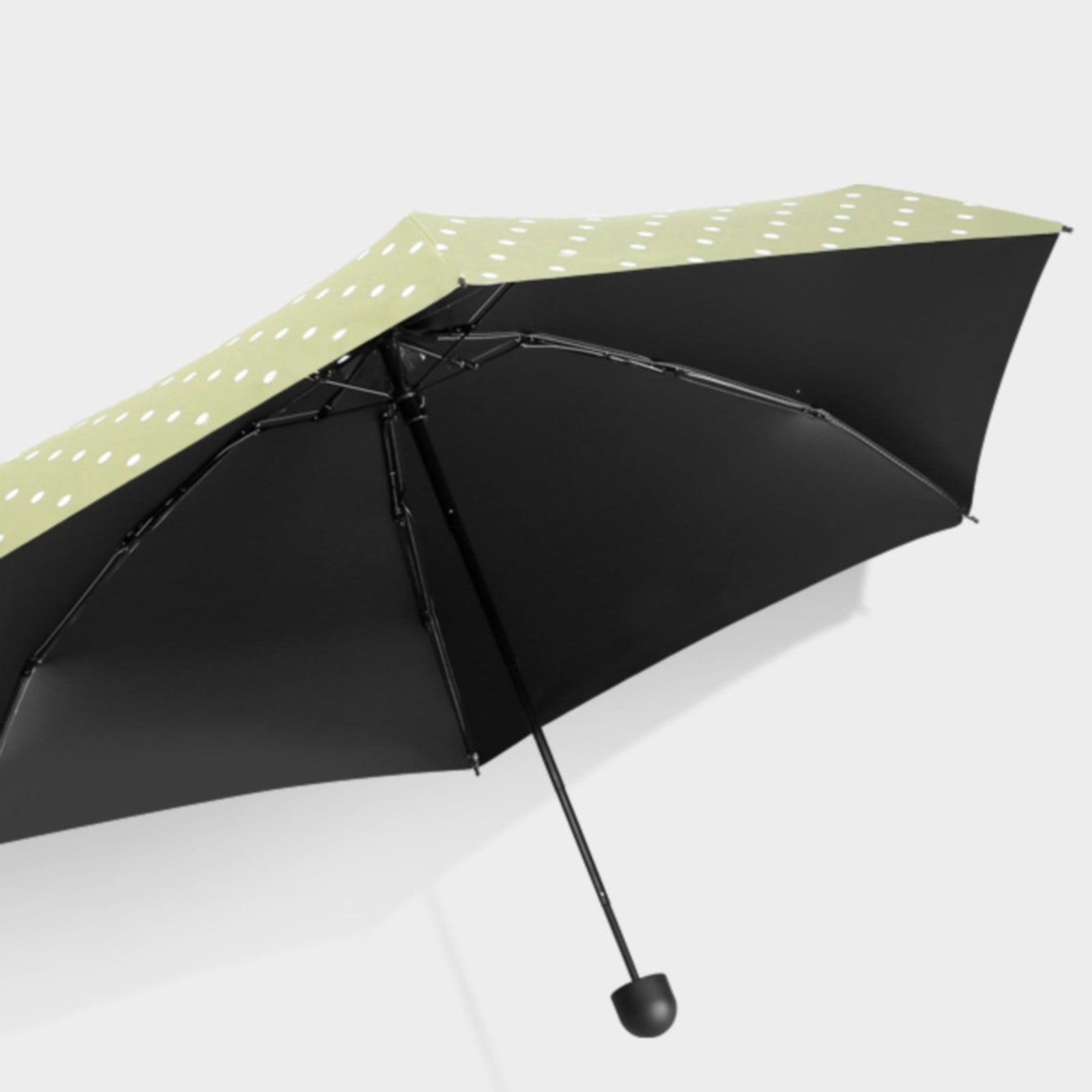 LHWEN Ultra Light Travel Pocket Umbrella Windproof Polka Dot Design Compact Sun and Rain Umbrella for Women UPF 50+ Small Foldable Umbrella for Business and Daily Use Perfect Gift for Travel
