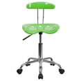 thumbnail image 3 of UrbanPro Plastic Swivel Computer Office Chair with Tractor Seat in Apple Green, 3 of 9