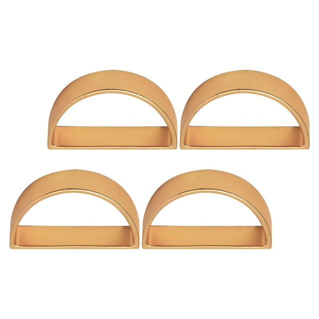 WASHWEPE Sturdy Metal Napkin Rings 4 Pack Wedding Napkin Holders For Birthday Party Easy To Clean Serviette Ring Decor