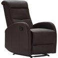 thumbnail image 1 of Fauteuil Inclinable en Cuir Véritable Bryson à la Maison Brun Foncé, 1 of 1
