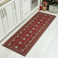 thumbnail image 2 of HOMERRY Xmas Rug Christmas Home Decor Tree Border Area Rug Washable Non-slip 2' x 10' Modern Rug for Kitchen Enterway Indoor Red Carpet, 2 of 5