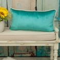 thumbnail image 2 of Parkland Collection Maia 12x24" Solid Fabric Throw Pillow in Royal Blue/Aqua, 2 of 6
