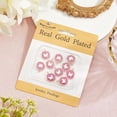 thumbnail image 5 of 1 Box 10Pcs Butterfly Charms for DIY Bracelets 18K Gold Plated Brass Flat Round Cerise Enamel Animal Charms with Loop for DIY Jewelry Making Choker Necklace Earring, 5 of 6