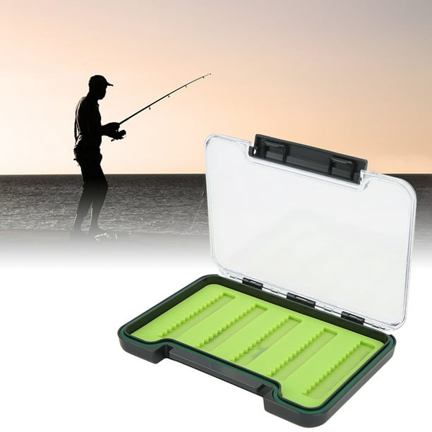 Fishing Dry Box, Transparent Portable Silicone Lining Fly Fishing