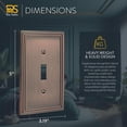thumbnail image 6 of Rio Salto Imperial Collection Vintage Copper Metal Light Switch Cover  Single 1 Gang Toggle Flip Switch Wall Plate Oversized Decorative Home Dcor Accent Premium Heavy-Gauge Artisanal Design, 6 of 8