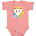 thumbnail image 3 of Inktastic Baseball Sports Heart Girls Baby Bodysuit, 3 of 5