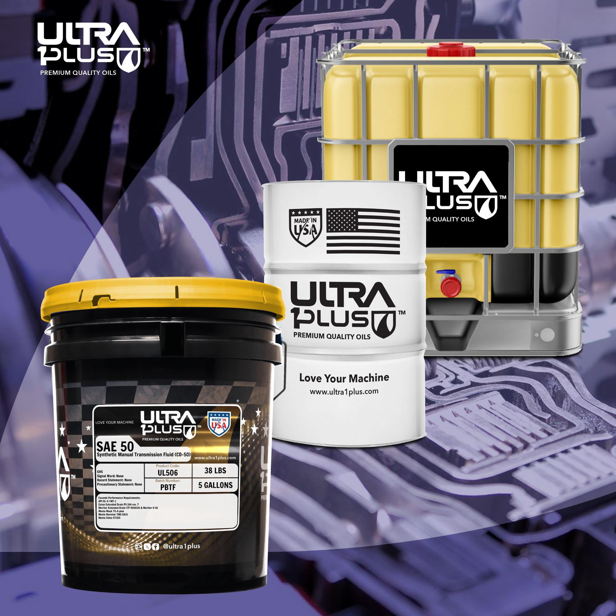 Ultra1Plus SAE 50 Full Synthetic Manual Transmission Fluid (CD-50)