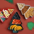 thumbnail image 6 of Shoreew Christmas Tree Divided Snack Tray Plastic Serving Dish for Fruits Nuts Candy Stackable Food Platter for Holiday Parties Space-Saving Kitchen Organizer, 6 of 7