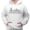 thumbnail image 2 of Skyline Milwaukee Wisconsin Hoodie Sweatshirt Unisex Large White, 2 of 5