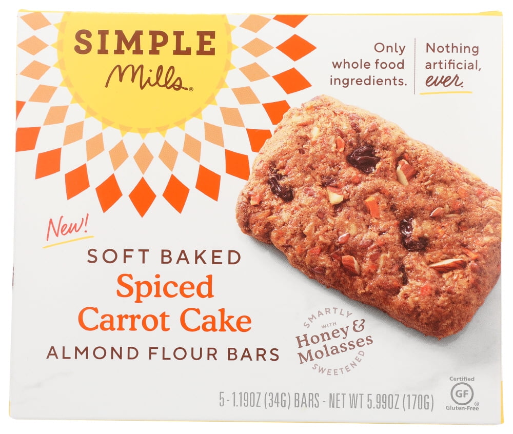 Simple Mills Soft Baked Carrot Cake Bar, 5.99 oz