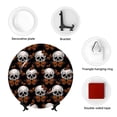 thumbnail image 4 of Salouo Butterfly Skull Pattern Bone China Decorative Plate,Holiday Decor Decorative Ceramic Plates with Stand Elegant Home DéCor for Hallway/Living Room/Bedroom-8in, 4 of 6