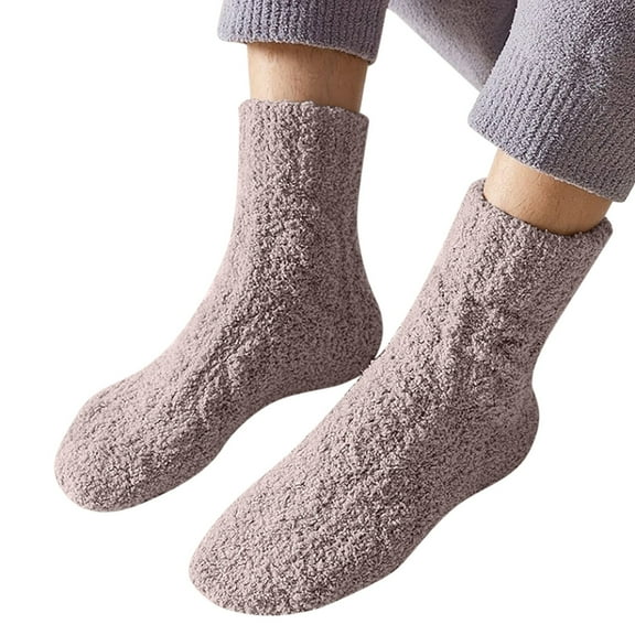 iOPQO Small Gifts for Women, Thermal Socks for Women, Thick Fuzzy Socks, Cute Socks, Fluffy Socks, D One Size